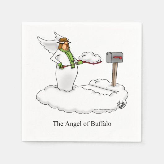 Serviette En Papier Cocktail de buffle d'hiver amusant serviettes (Devant)