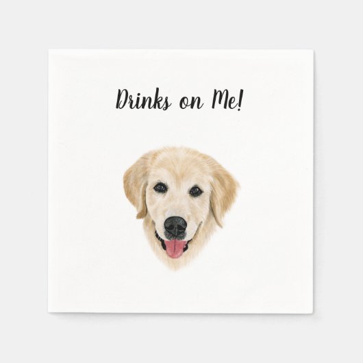 Serviette En Papier Cocktail de chien serviettes (Devant)