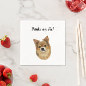 Serviette En Papier Cocktail de chien serviettes (En situation)