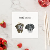 Serviette En Papier Cocktail de chien serviettes (En situation)