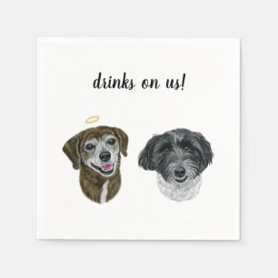 Serviette En Papier Cocktail de chien serviettes