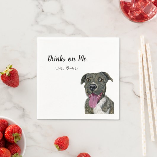 Serviette En Papier Cocktail de chien serviettes (En situation)