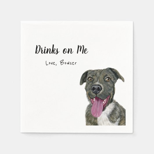 Serviette En Papier Cocktail de chien serviettes (Devant)