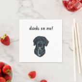 Serviette En Papier Cocktail de chien serviettes (En situation)