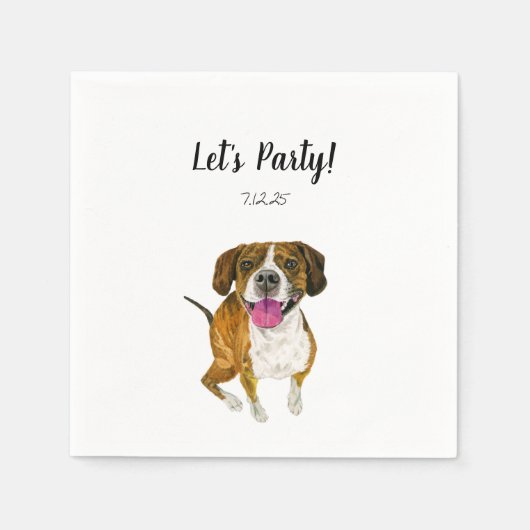 Serviette En Papier Cocktail de chien serviettes (Devant)