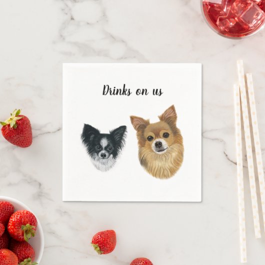 Serviette En Papier Cocktail de chien serviettes (En situation)