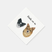 Serviette En Papier Cocktail de chien serviettes (Coin)