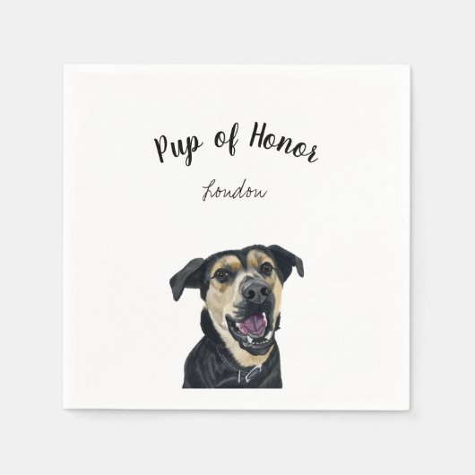 Serviette En Papier Cocktail de chien serviettes (Devant)