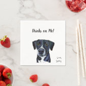 Serviette En Papier Cocktail de chien serviettes (En situation)