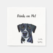 Serviette En Papier Cocktail de chien serviettes (Devant)