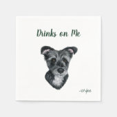 Serviette En Papier Cocktail de chien serviettes (Devant)
