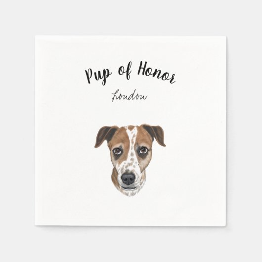 Serviette En Papier Cocktail de chien serviettes (Devant)