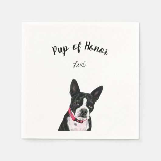 Serviette En Papier Cocktail de chien serviettes (Devant)