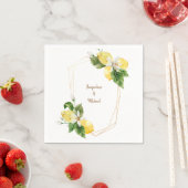 Serviette En Papier Cocktail de citrons d'or méditerranéen (En situation)