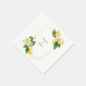 Serviette En Papier Cocktail de citrons d'or méditerranéen (Coin)