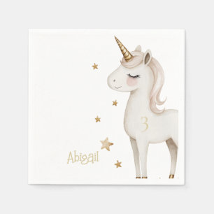 Serviette En Papier Cocktail de fête d'anniversaire Licorne Magique Ja