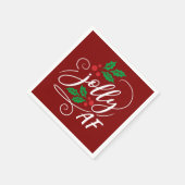 Serviette En Papier Cocktail de fête de Noël Jolly AF Boire un Humour (Coin)