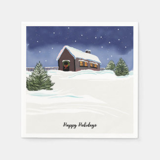 Serviette En Papier Cocktail de fête de vacances personnalisé serviett