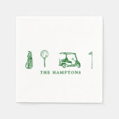 Serviette En Papier Cocktail de golf (Devant)