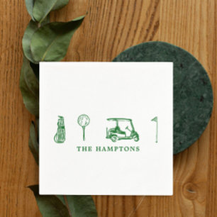 Serviette En Papier Cocktail de golf