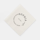 Serviette En Papier Cocktail de logo professionnel personnalisé modern (Coin)
