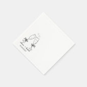 Serviette En Papier Cocktail de mariage (Coin)
