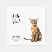 Serviette En Papier Cocktail de mariage de chat (Devant)