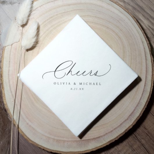 Serviette En Papier Cocktail de mariage diagonal Cheers Bar