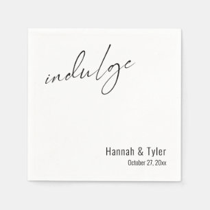 Serviette En Papier Cocktail de mariage élégant dessert Indulge