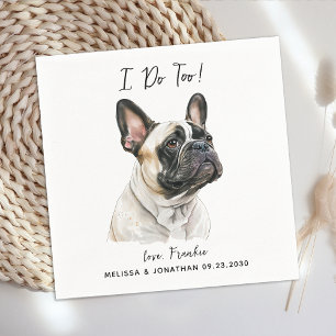 Serviette En Papier Cocktail de mariage pour chien