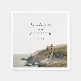 Serviette En Papier Cocktail de mariage sur la côte irlandaise atlanti
