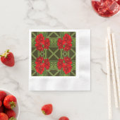 Serviette En Papier Cocktail de Noël Amaryllis (En situation)
