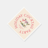 Serviette En Papier Cocktail de Noël et soirée élégante (Coin)