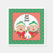 Serviette En Papier Cocktail de Noël Napkin (Devant)