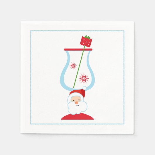 Serviette En Papier Cocktail de Noël Napkin avec martini olive (Devant)