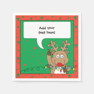 Serviette En Papier Cocktail de Noël personnalisé