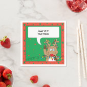 Serviette En Papier Cocktail de Noël personnalisé serviettes (En situation)