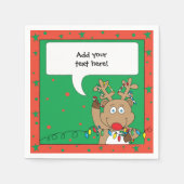 Serviette En Papier Cocktail de Noël personnalisé serviettes (Devant)