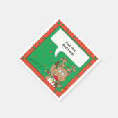 Serviette En Papier Cocktail de Noël personnalisé serviettes (Coin)