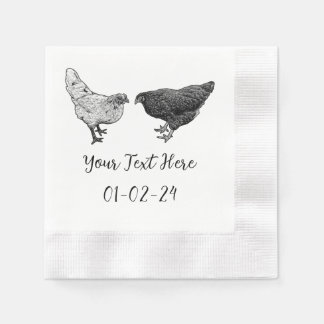 Serviette En Papier Cocktail de poulet personnalisé serviettes