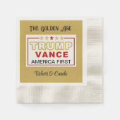 Serviette En Papier Cocktail de première partie Trump-Vance America (Devant)