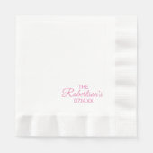 Serviette En Papier Cocktail de réception de mariage (Devant)