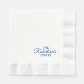Serviette En Papier Cocktail de réception de mariage (Devant)