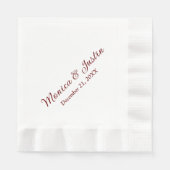 Serviette En Papier Cocktail de réception de mariage (Devant)