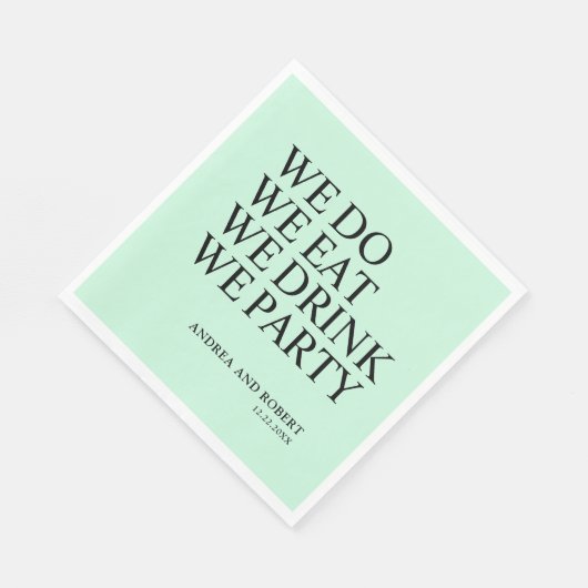 Serviette En Papier Cocktail de réception de mariage (Coin)