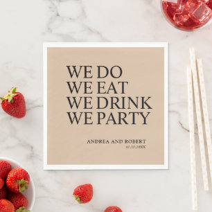 Serviette En Papier Cocktail de réception de mariage