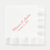 Serviette En Papier Cocktail de réception de mariage (Devant)