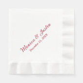 Serviette En Papier Cocktail de réception de mariage (Devant)