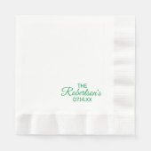 Serviette En Papier Cocktail de réception de mariage (Devant)