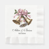 Serviette En Papier Cocktail de réception de mariage (Devant)